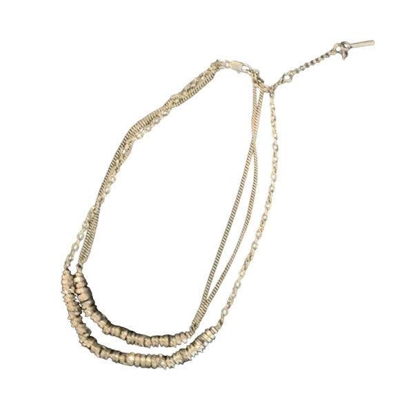 Authentic Kenneth Cole signature designer Silver Layered Necklace - Picture 1 of 8